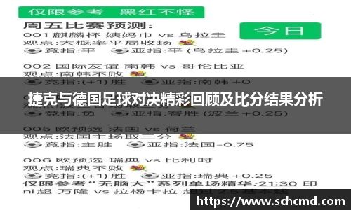 捷克与德国足球对决精彩回顾及比分结果分析